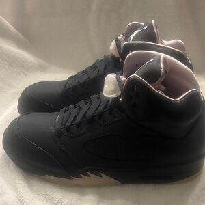 Air Jordan 5 Retro PSG  Size 10.5 Men Black/Pink.